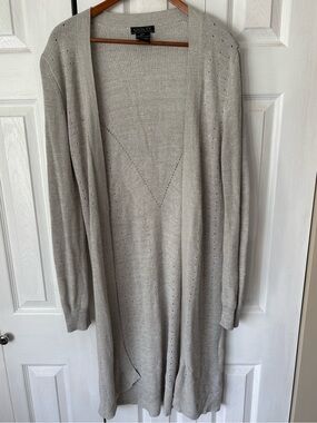 Guilty Long Grey Knit Duster Size Medium